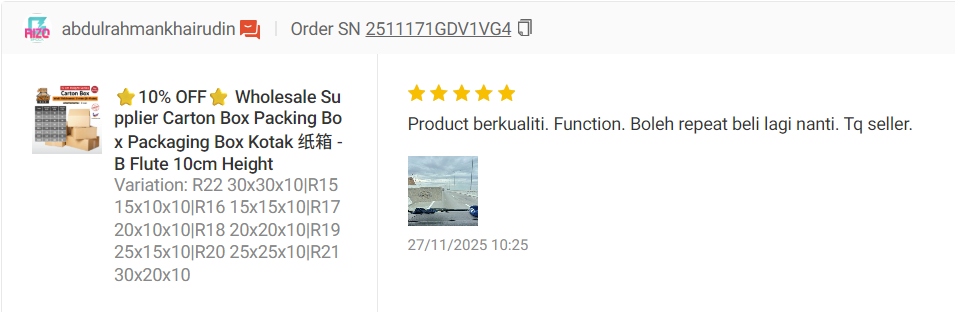 Review screenshot from nurfaizahabdlah